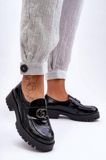 Įjungtatūralios odos batai su ornamentais juodos spalvos Rosefalls 2