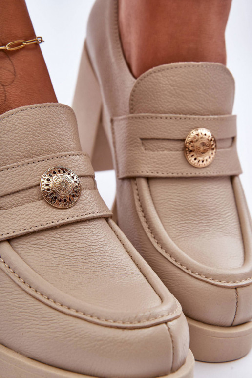 Oda batai Moteriškas su kulniukais smėlio spalvos Lemar Dunadia