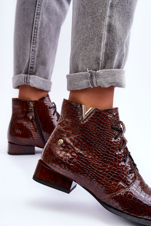 Moteriški aulinukai Tai turiciejka 5743C-02 rudos spalvos Moteriški aulinukai Tai turiciejka 5743C-02 rudos spalvos