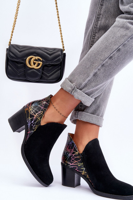 Moteriški aulinukai su kulniukais Tai turiciejka 04492-99 juodos spalvos Moteriški aulinukai su kulniukais Tai turiciejka 04492-99 juodos spalvos