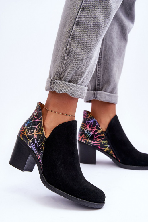 Moteriški aulinukai su kulniukais Tai turiciejka 04492-99 juodos spalvos Moteriški aulinukai su kulniukais Tai turiciejka 04492-99 juodos spalvos