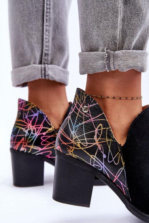 Moteriški aulinukai su kulniukais Tai turiciejka 04492-99 juodos spalvos Moteriški aulinukai su kulniukais Tai turiciejka 04492-99 juodos spalvos