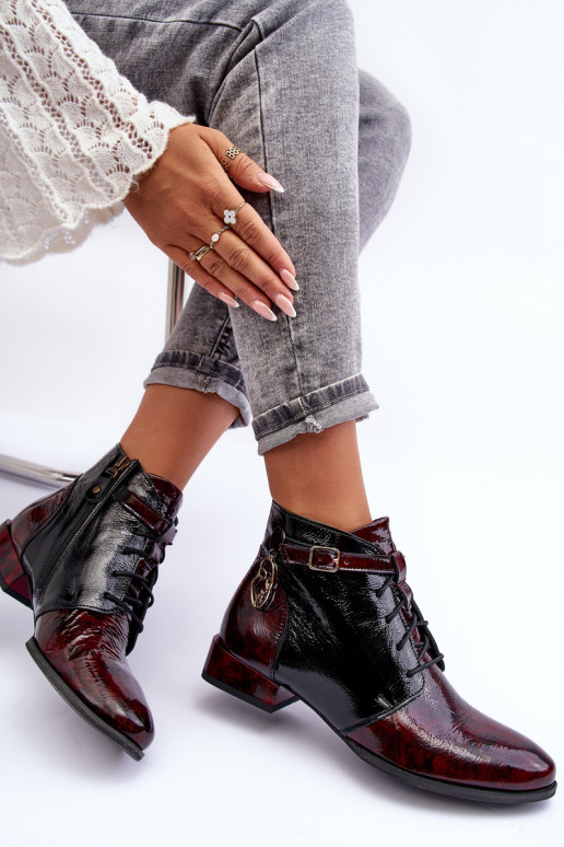 Moteriški aulinukai Avalynė Tai turiciejka 5743A-23 bordo spalvos Moteriški aulinukai Avalynė Tai turiciejka 5743A-23 bordo spalvos