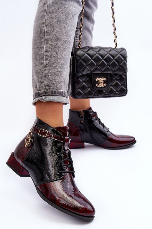 Moteriški aulinukai Avalynė Tai turiciejka 5743A-23 bordo spalvos Moteriški aulinukai Avalynė Tai turiciejka 5743A-23 bordo spalvos