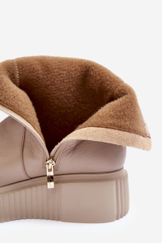 Moteriški aulinukai su platforma smėlio spalvos Lemar Jenefer