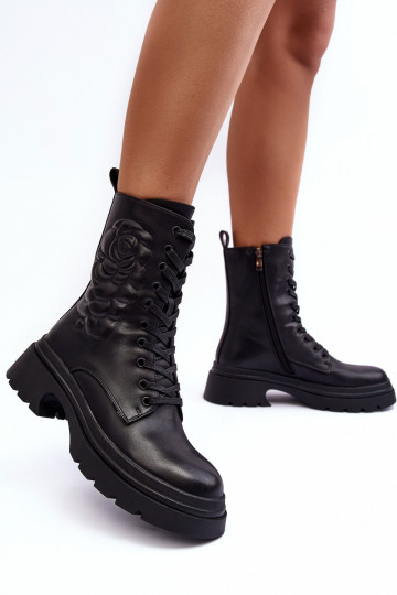 pašiltinti Oda auliniai batai Aulinukai S.Barski MR870-25 juodos spalvos