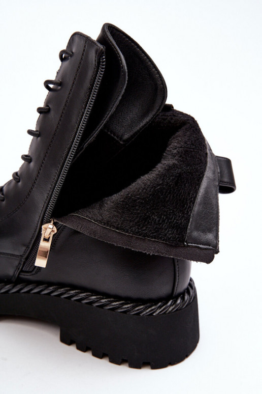 Moteriški aulinukai auliniai batai su ornamentais juodos spalvos S.Barski MR870-68 Moteriški aulinukai auliniai batai su ornamentais juodos spalvos S.Barski MR870-68