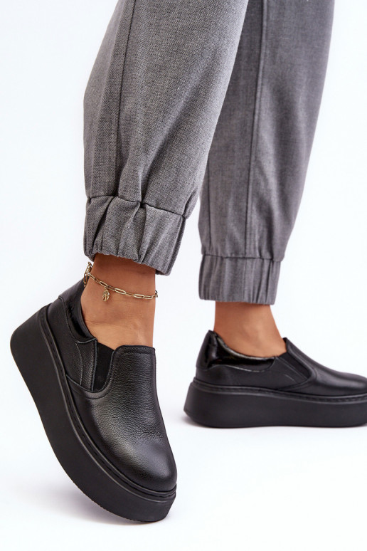 Oda sportiniai bateliai Moteriškas su platforma juodos spalvos Lemar Tai turinish