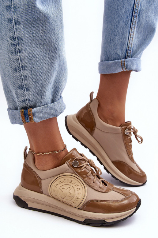 Moteriškas sportiniai bateliai Oda Tai turiciejka 06295-04 smėlio spalvos Moteriškas sportiniai bateliai Oda Tai turiciejka 06295-04 smėlio spalvos