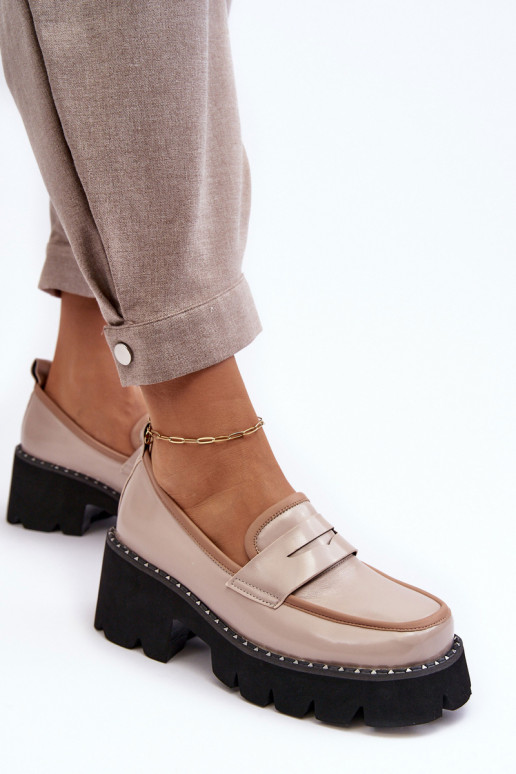 Oda Moteriškas Mokasinai D&A MR870-32 smėlio spalvos