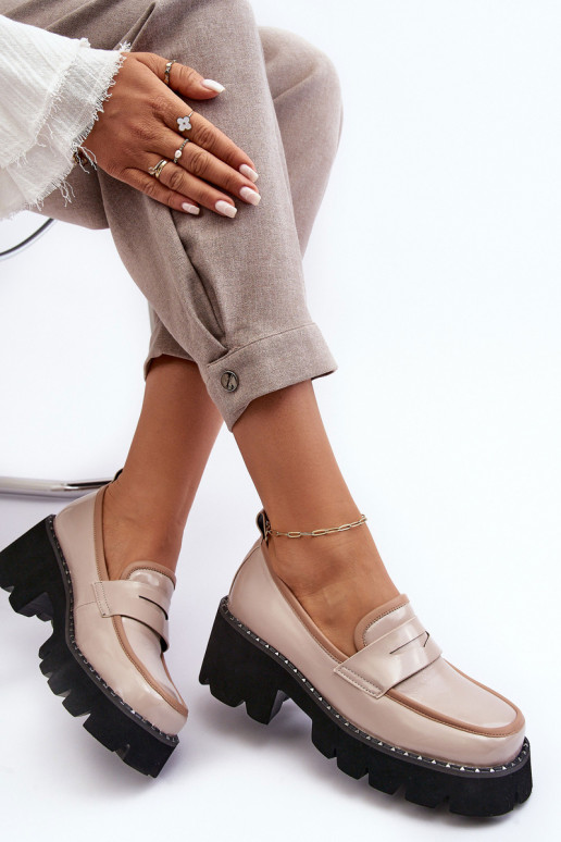 Oda Moteriškas Mokasinai D&A MR870-32 smėlio spalvos