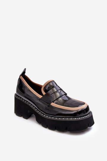Moteriški odiniai mokasinai D&A MR870-32 juodos spalvos