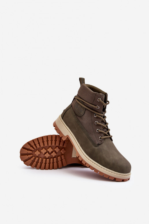 Vyriški Aulinukai batai Memory Foam chaki spalvos Big Star KK174205