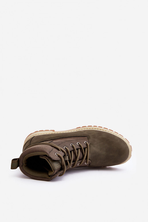 Vyriški Aulinukai batai Memory Foam chaki spalvos Big Star KK174205