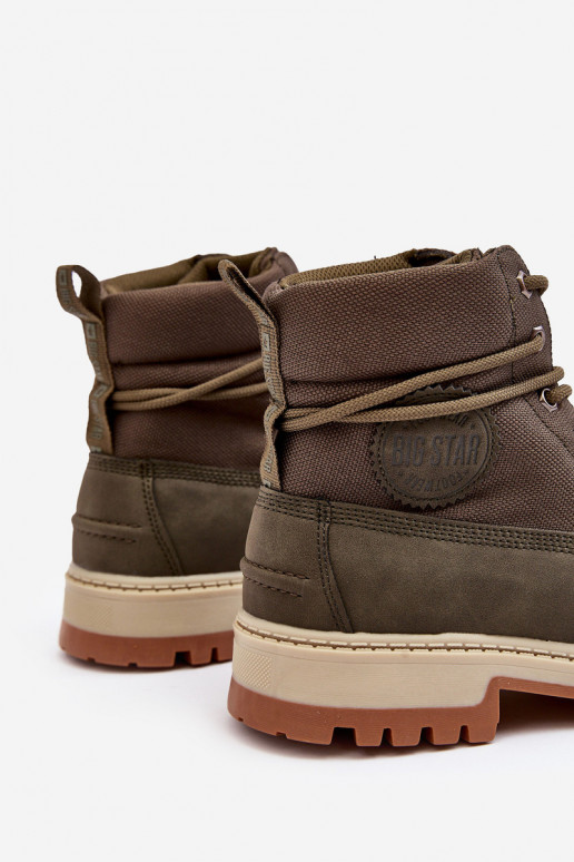 Vyriški Aulinukai batai Memory Foam chaki spalvos Big Star KK174205