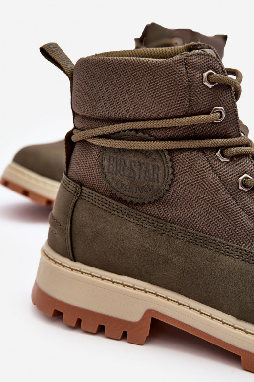 Vyriški Aulinukai batai Memory Foam chaki spalvos Big Star KK174205