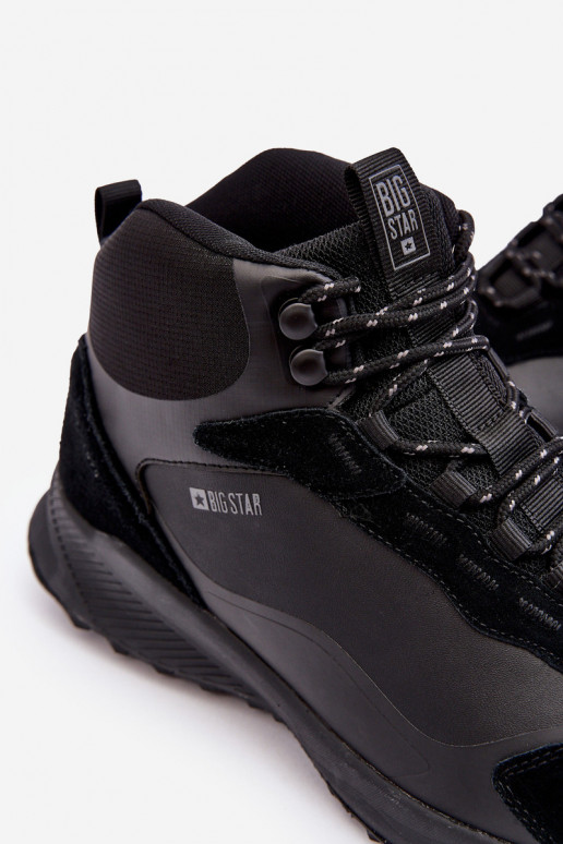 Vyriški žygio batai pašiltinti juodos spalvos Big Star MM174334 Vyriški žygio batai pašiltinti juodos spalvos Big Star MM174334