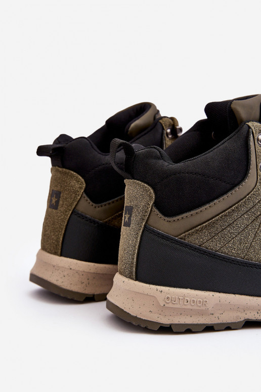 Moteriškas Pašiltinti žygio batai chaki spalvos Big Star MM274480 Moteriškas Pašiltinti žygio batai chaki spalvos Big Star MM274480