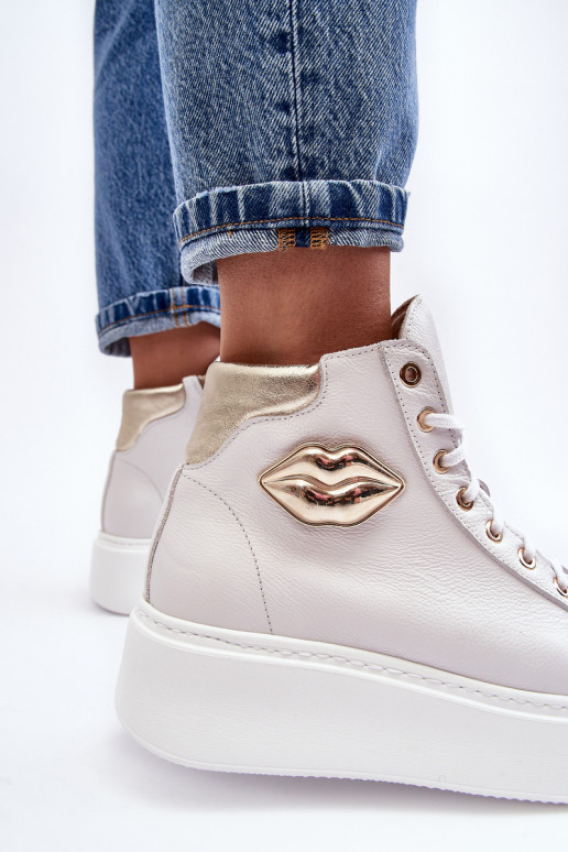 Laisvalaikio bateliai Aukštas su užtrauktukais Lemar baltos spalvos Katerin Laisvalaikio bateliai Aukštas su užtrauktukais Lemar baltos spalvos Katerin