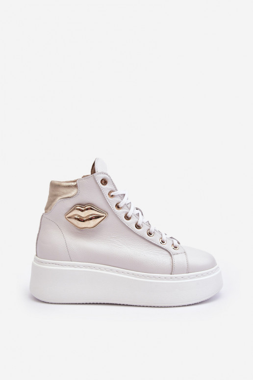 Laisvalaikio bateliai Aukštas su užtrauktukais Lemar baltos spalvos Katerin Laisvalaikio bateliai Aukštas su užtrauktukais Lemar baltos spalvos Katerin