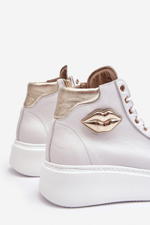 Laisvalaikio bateliai Aukštas su užtrauktukais Lemar baltos spalvos Katerin Laisvalaikio bateliai Aukštas su užtrauktukais Lemar baltos spalvos Katerin