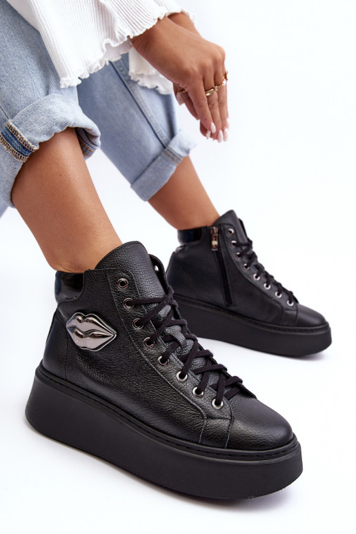 Laisvalaikio bateliai Aukštas su užtrauktukais Lemar juodos spalvos Katerin Laisvalaikio bateliai Aukštas su užtrauktukais Lemar juodos spalvos Katerin