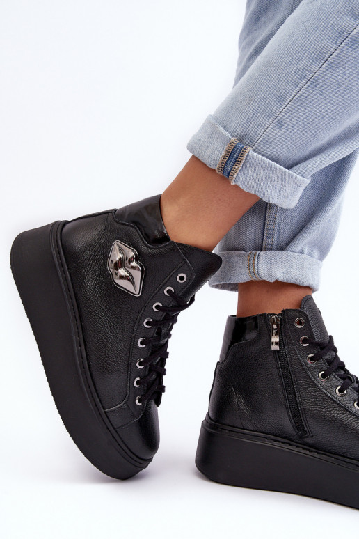 Laisvalaikio bateliai Aukštas su užtrauktukais Lemar juodos spalvos Katerin Laisvalaikio bateliai Aukštas su užtrauktukais Lemar juodos spalvos Katerin