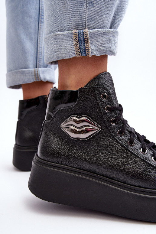 Laisvalaikio bateliai Aukštas su užtrauktukais Lemar juodos spalvos Katerin Laisvalaikio bateliai Aukštas su užtrauktukais Lemar juodos spalvos Katerin