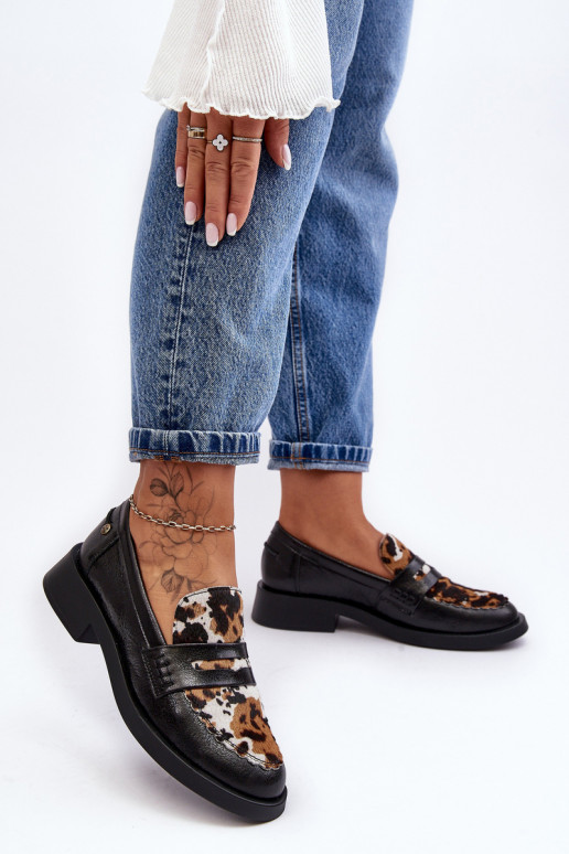 Oda batai moteriški mokasinai Tai turiciejka 06250-01 juodos spalvos Oda batai moteriški mokasinai Tai turiciejka 06250-01 juodos spalvos