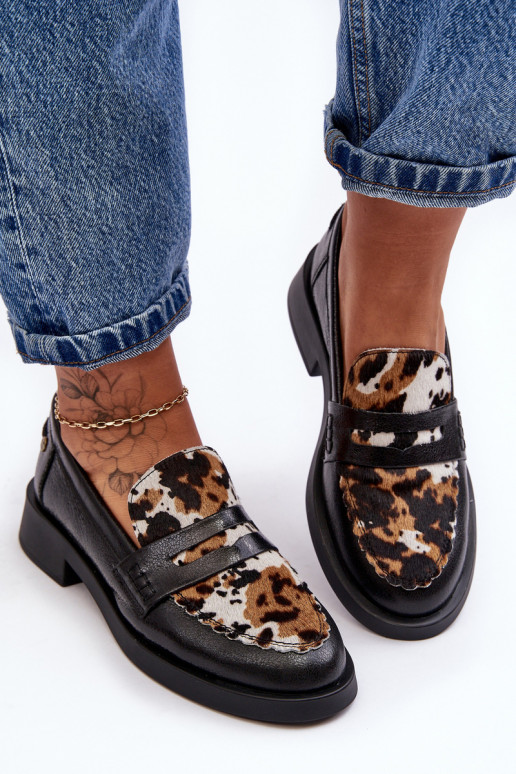 Oda batai moteriški mokasinai Tai turiciejka 06250-01 juodos spalvos Oda batai moteriški mokasinai Tai turiciejka 06250-01 juodos spalvos