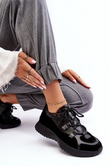 Oda sportiniai bateliai Moteriškas M01/2 Zazoo juodos spalvos