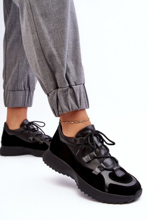 Oda sportiniai bateliai Moteriškas M01/2 Zazoo juodos spalvos