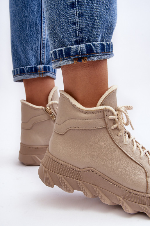 pašiltinti Oda Moteriški aulinukai su platforma smėlio spalvos Lemar Jevette