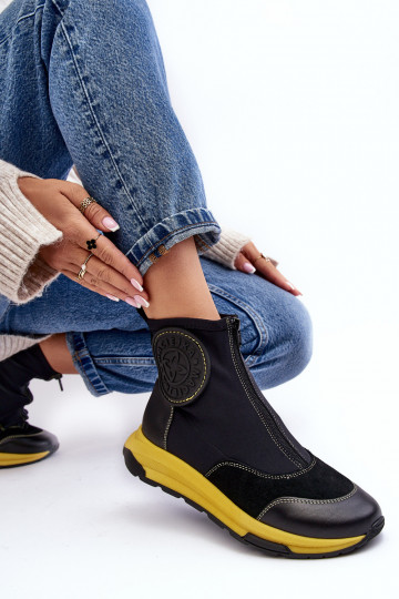 Moteriški aulinukai su užtrauktukais Tai turiciejka 06297-01 juodos spalvos