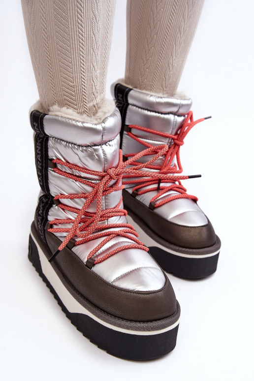 sniego batai Moteriškas Ant storo pado Veganas D.Franklin DFSH371006 sidabro spalvos sniego batai Moteriškas Ant storo pado Veganas D.Franklin DFSH371006 sidabro spalvos