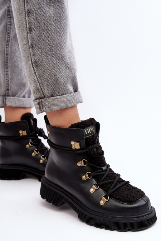 Oda Aulinukai batai Moteriškas GOE MM2N4082 juodos spalvos