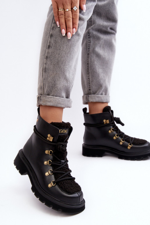 Oda Aulinukai batai Moteriškas GOE MM2N4082 juodos spalvos