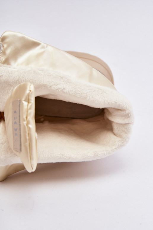 sniego batai Moteriškas Ant storo pado su užtrauktukais GOE MM2N4079 smėlio spalvos sniego batai Moteriškas Ant storo pado su užtrauktukais GOE MM2N4079 smėlio spalvos