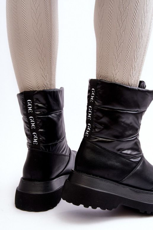 sniego batai Moteriškas Ant storo pado su užtrauktukais GOE MM2N4078 juodos spalvos sniego batai Moteriškas Ant storo pado su užtrauktukais GOE MM2N4078 juodos spalvos