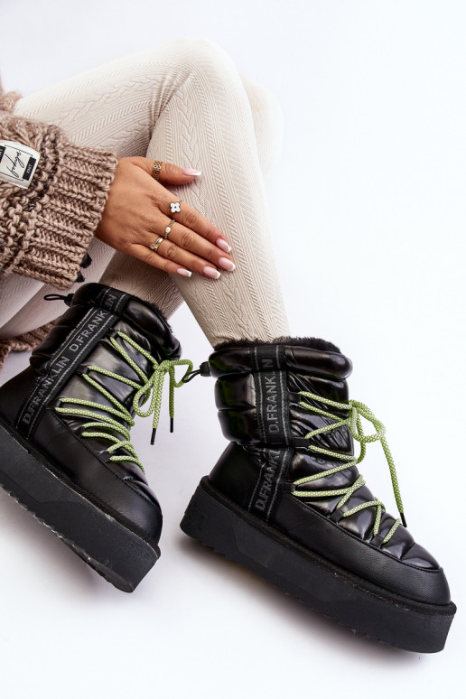 sniego batai Moteriškas Ant storo pado Veganas D.Franklin DFSH371007 juodos spalvos sniego batai Moteriškas Ant storo pado Veganas D.Franklin DFSH371007 juodos spalvos