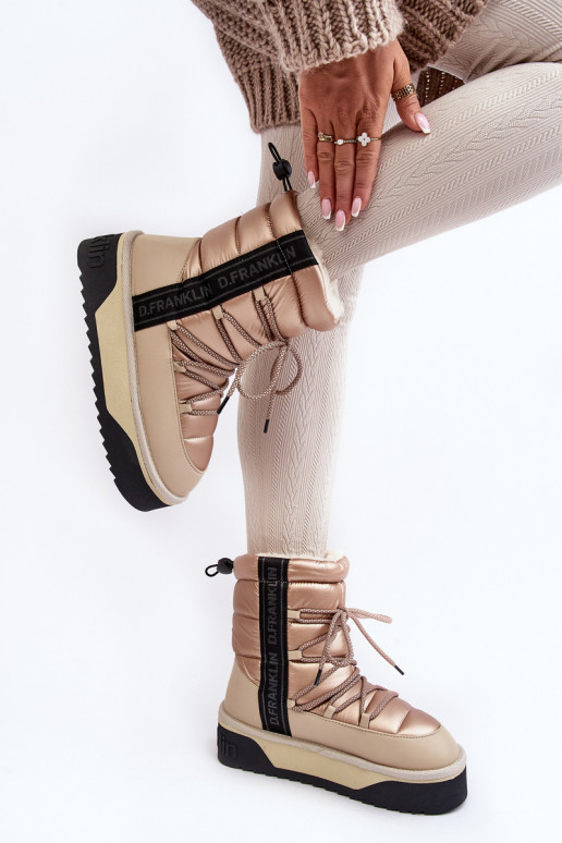 sniego batai Moteriškas Ant storo pado Veganas D.Franklin DFSH371006 smėlio spalvos