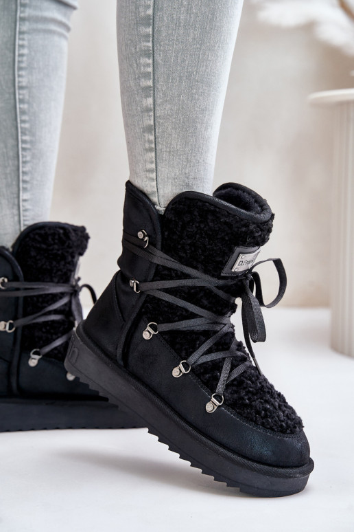 sniego batai su platforma Veganas D.Franklin DFSH370004 juodos spalvos