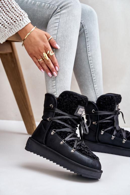 sniego batai su platforma Veganas D.Franklin DFSH370004 juodos spalvos