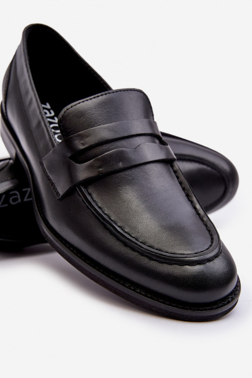 Vyriški Oda batai Mokasinai Zazoo 1570/1 juodos spalvos