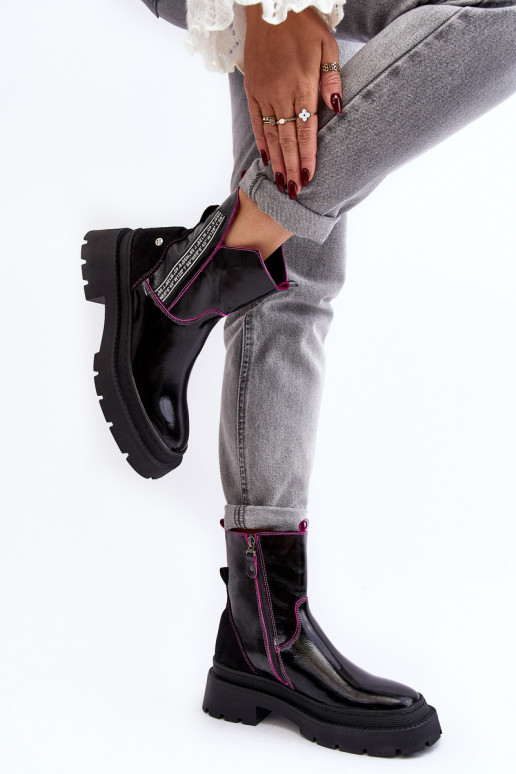 Oda Moteriškas Aulinukai Tai turiciejka 06236-15 juodos spalvos