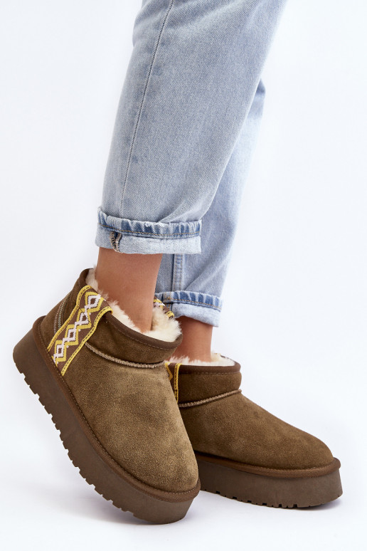 Oda iš zomšos sniego batai Moteriškas žalios spalvos Vebissat Oda iš zomšos sniego batai Moteriškas žalios spalvos Vebissat