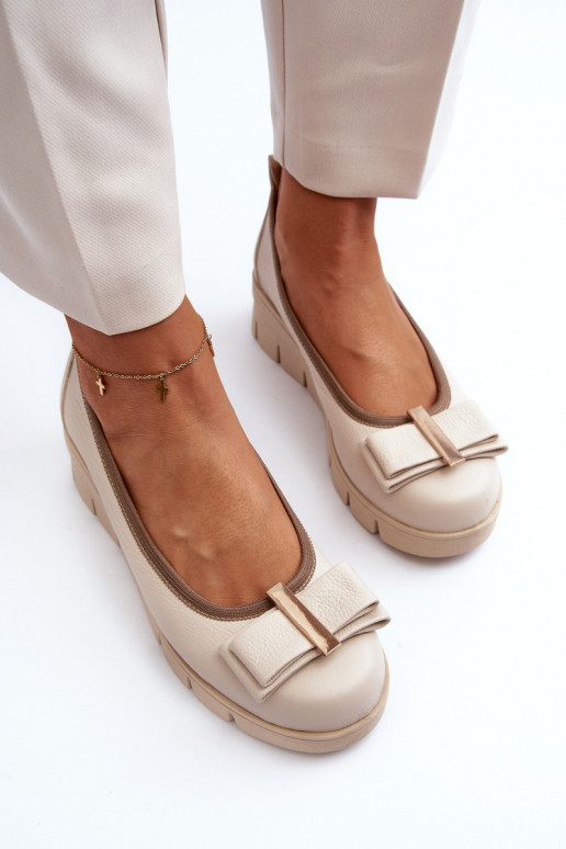 Balerinos Oda su platforma su ornamentais kreminės spalvos LeĮskis 3384 Balerinos Oda su platforma su ornamentais kreminės spalvos LeĮskis 3384
