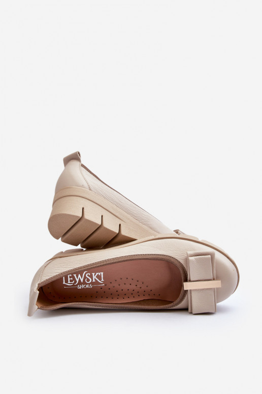Balerinos Oda su platforma su ornamentais kreminės spalvos LeĮskis 3384 Balerinos Oda su platforma su ornamentais kreminės spalvos LeĮskis 3384