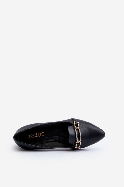 Zazoo 2885 Balerinos su ornamentais juodos spalvos Zazoo 2885 Balerinos su ornamentais juodos spalvos