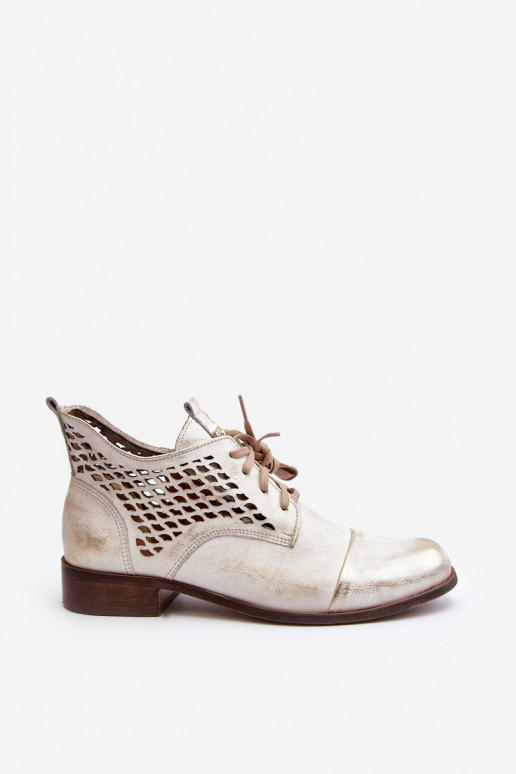 Zazoo 2878 Žemas Ažūriniai aulinukai Oda Moteriškas sidabro spalvos Zazoo 2878 Žemas Ažūriniai aulinukai Oda Moteriškas sidabro spalvos